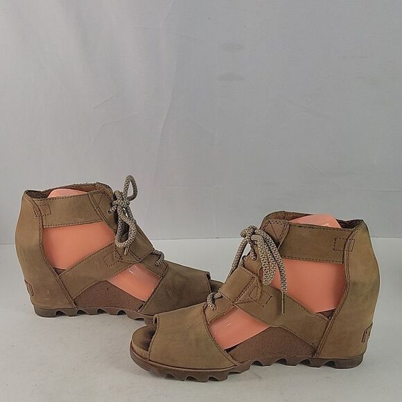 Sorel Joanie Lace Tie Wedge Women's Sandals - Picture 4 of 13